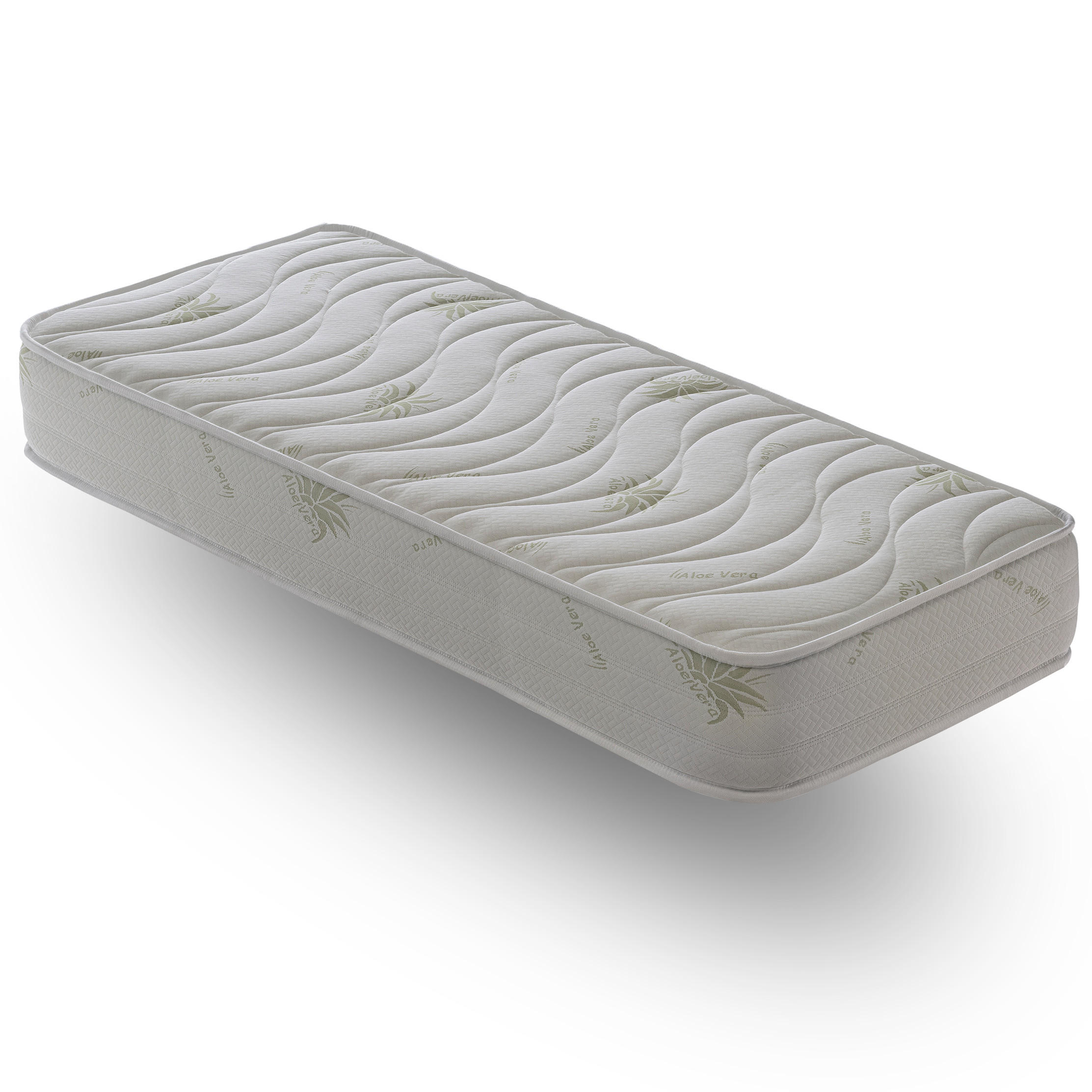 MATRATZE 90x200, Höhe 25 cm, Kaltschaum H4, ALOE VERA - Weiß, Textil (90/200cm) - iLoveSleep