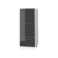 KÖKSSKAFFERI Fame-Line, Antracit högblank/Vit, 60 cm - Vit/Svart högglans, Träbaserade material (60/153.6/58.1cm) - Vicco