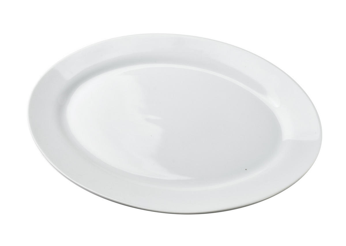 SERVIERPLATTE Basic Weiß 35/24/3 cm Keramik - Weiß, Keramik (24/3/35cm) - Mondex