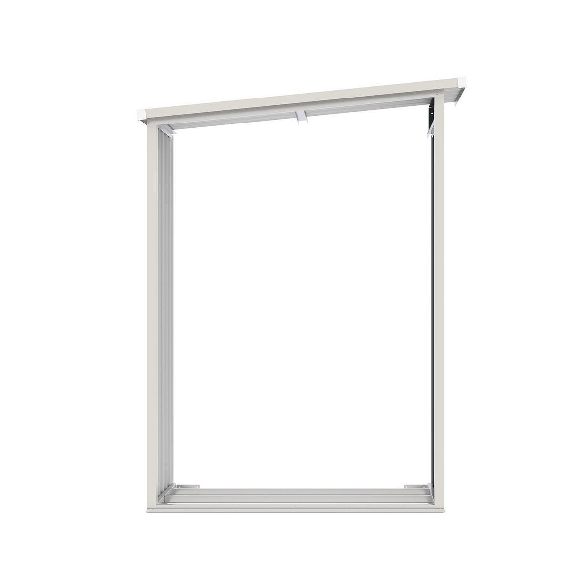 HOLZUNTERSTAND für Metall Geräteschuppen M links - Dunkelgrau, Metall (65/171/130cm) - Juskys