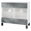 KOMMODE Bari Beton Dunkel Optik - Dunkelgrau, Holzwerkstoff (92.5/84.5/35cm) - Vladon