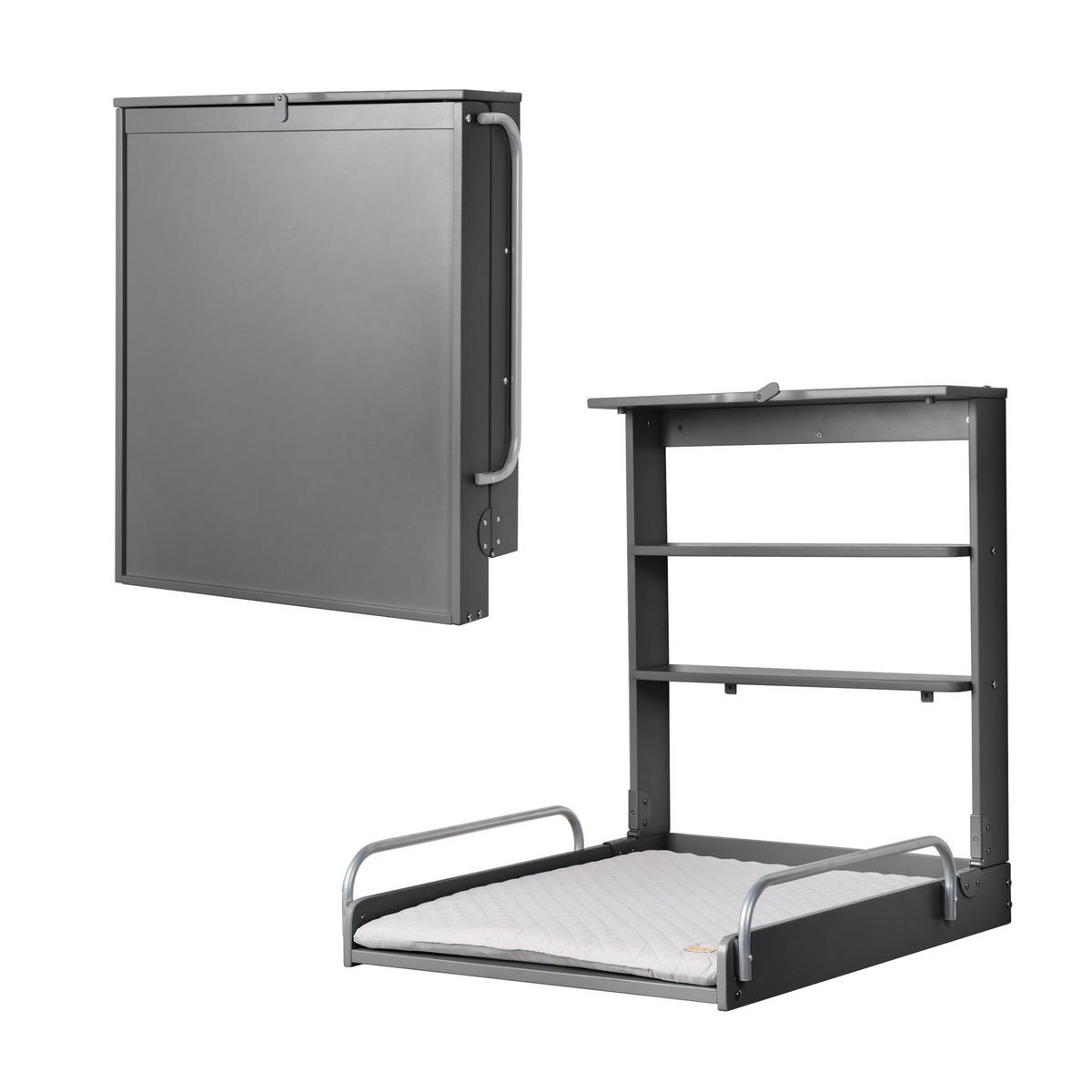 WANDWICKELREGAL roba Style grau - Anthrazit, Holzwerkstoff (66.5/78/76.5cm) - Roba