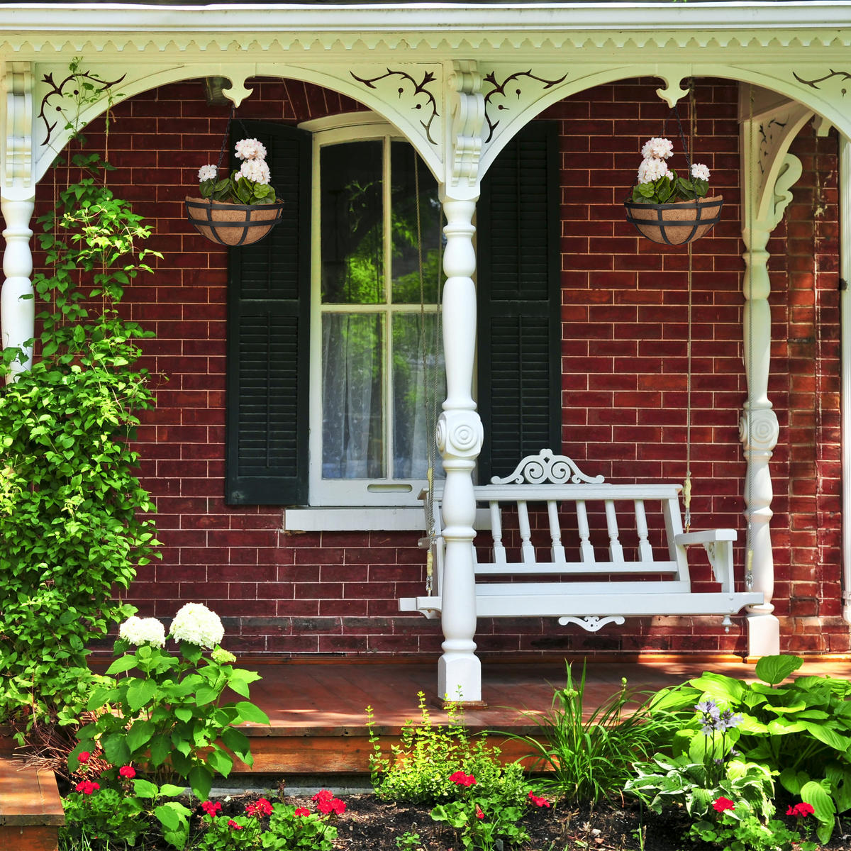 3XBLUMENAMPEL - Multicolor, Textil/Metall (31/50/31cm) - Relaxdays