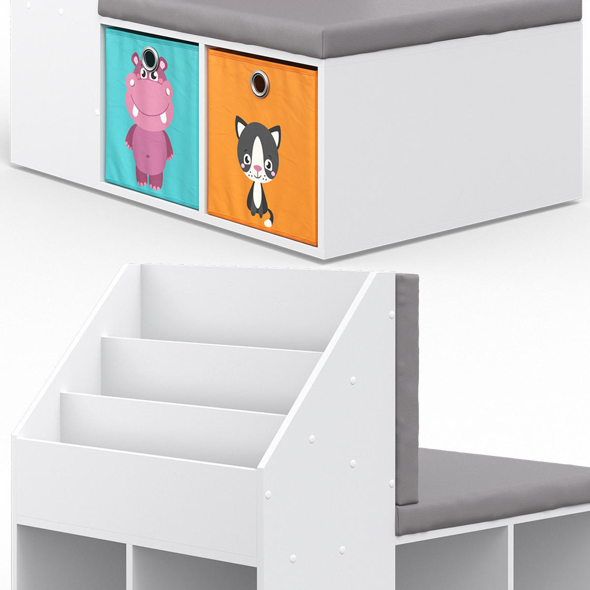 DĚTSKÁ POLIČKA Onix Bílá - bílá, kompozitní dřevo (97.1/78.4/66.8cm) - Vicco