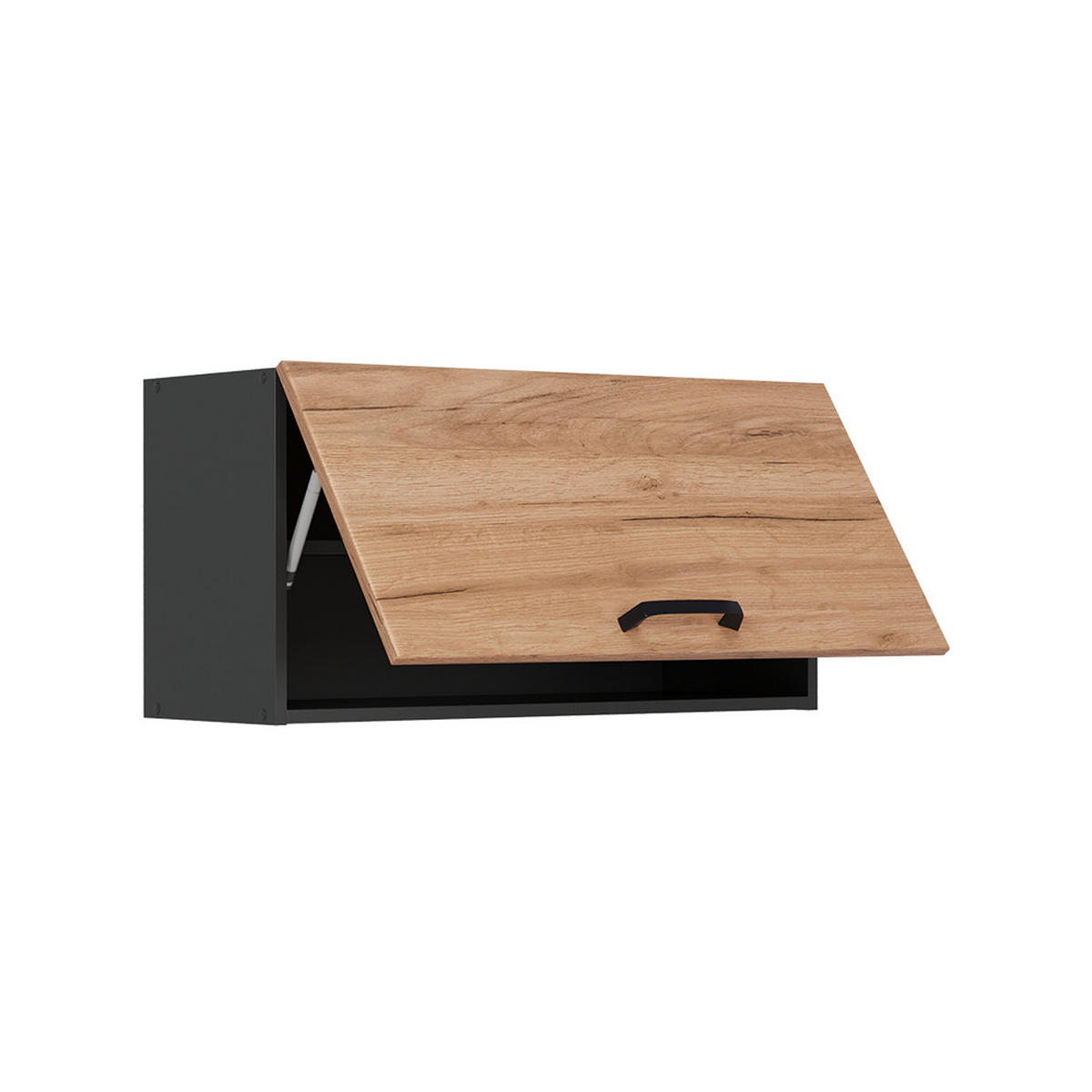 HÄNGESCHRANK R-Line, Goldkraft Eiche/Anthrazit, 80 cm Flach - Honigeiche/Anthrazit, Holzwerkstoff (80/40/31cm) - Vicco