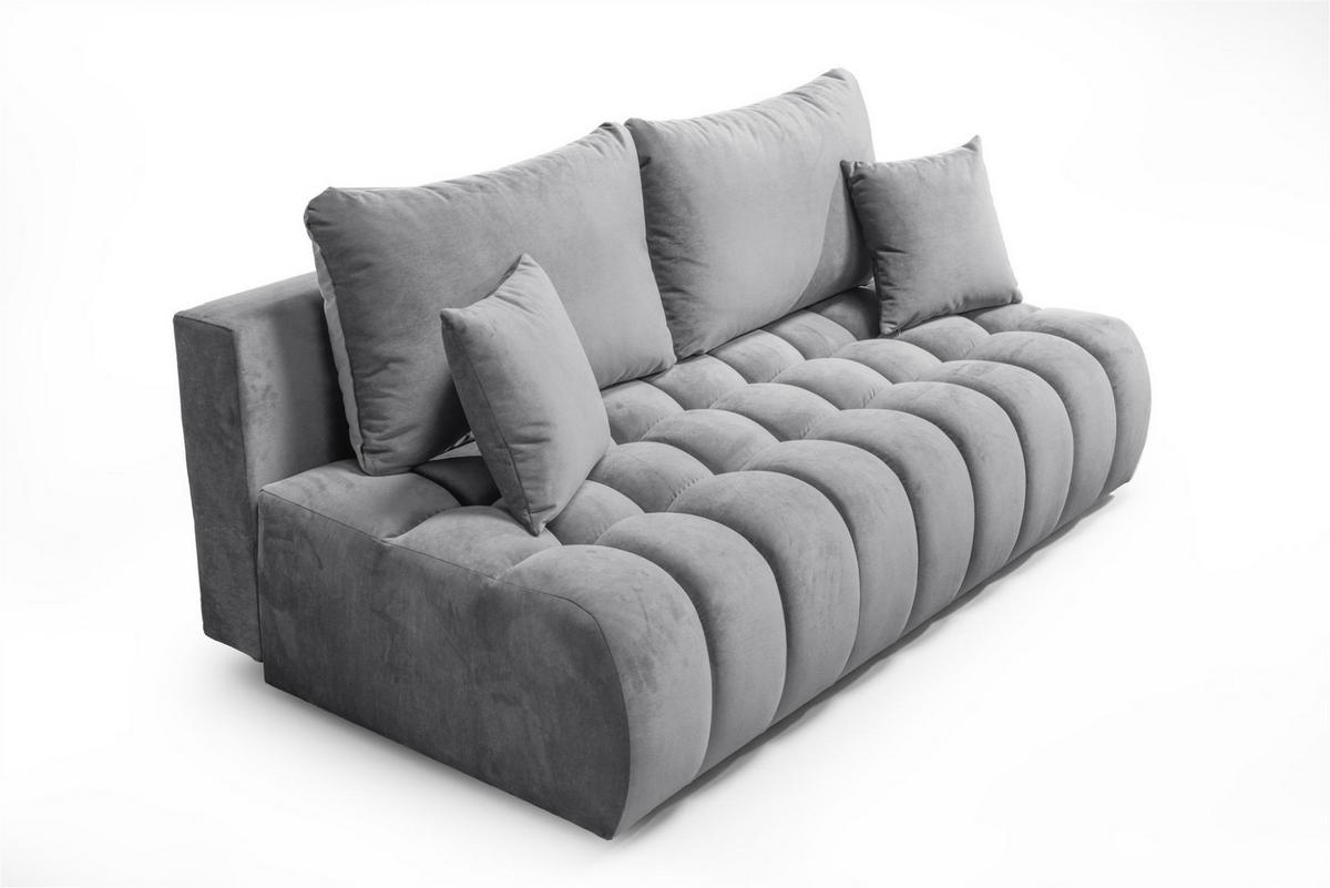 SCHLAFSOFA Nina - Grau, Holzwerkstoff/Textil (200/96/107cm) - Fun Möbel