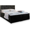BOXBETT KERLO 160x200 cm mit Matratze und Topper - Schwarz - Schwarz, Holz (160/200cm) - MASSENO