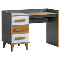 SCHREIBTISCH FIABA 120x55x85,2 cm Bürotisch Computertisch, Anthrazit - Anthrazit, Holzwerkstoff (55/120/85.2cm) - MASSENO