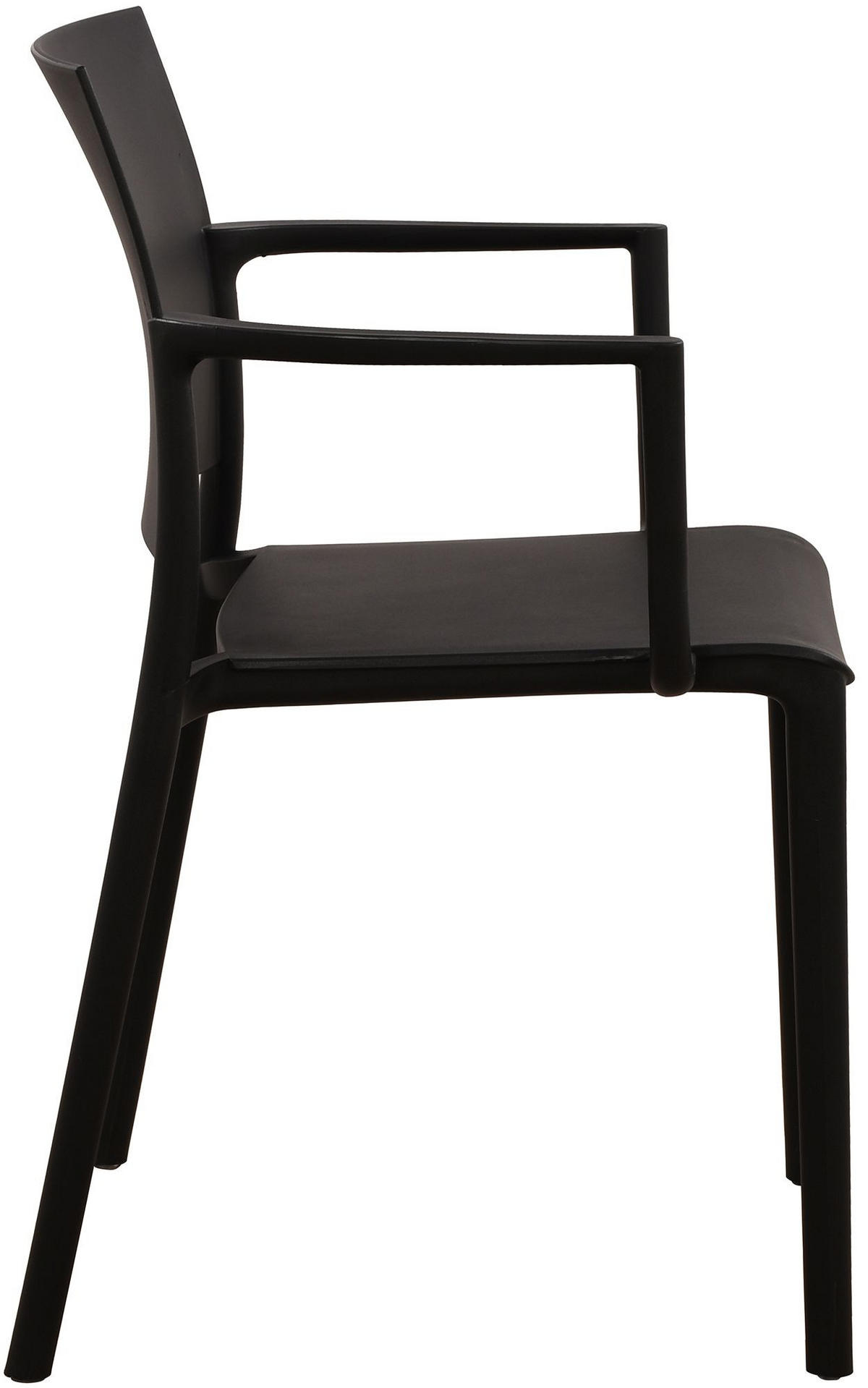 GARTENSTUHL Kunststoff Schwarz - Schwarz, Kunststoff (57/81/52cm) - CLP