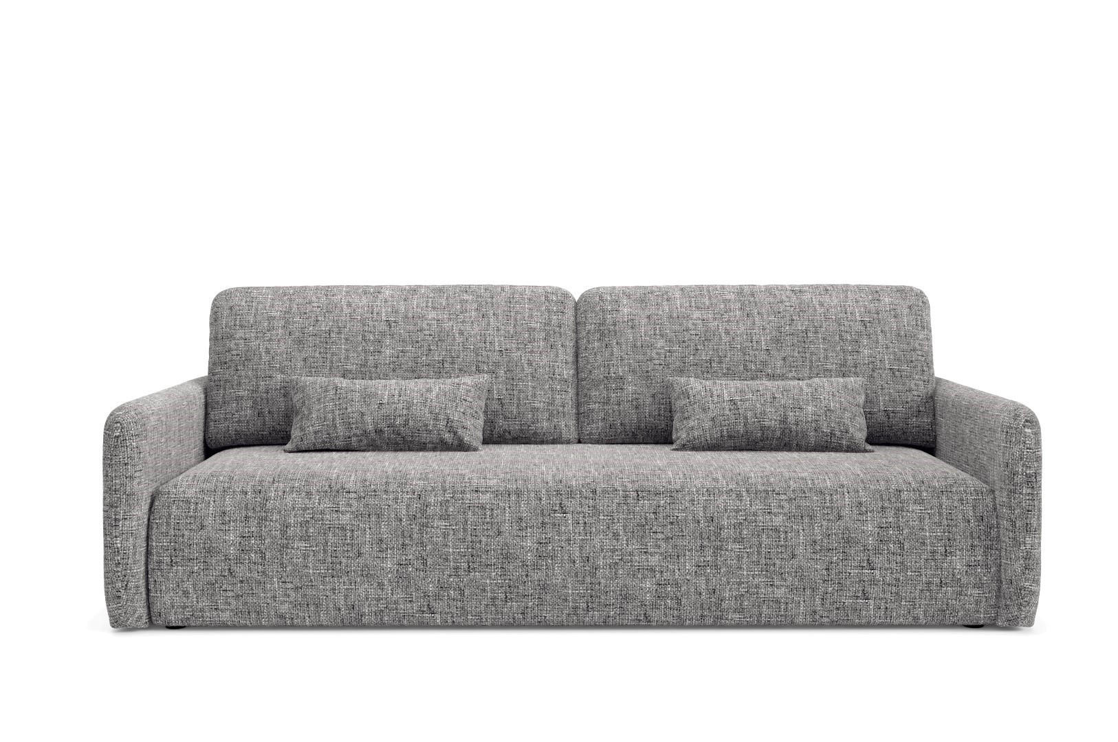 SCHLAFSOFA mit Bettkasten Grau - Schwarz/Grau, Holz/Holzwerkstoff (217/86/102cm) - Furnisell