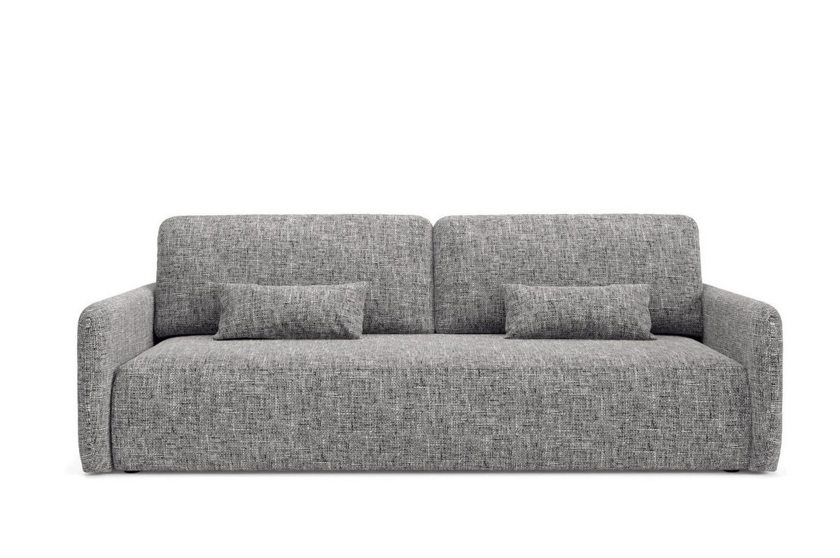 SCHLAFSOFA mit Bettkasten Grau - Schwarz/Grau, Holz/Holzwerkstoff (217/86/102cm) - Furnisell