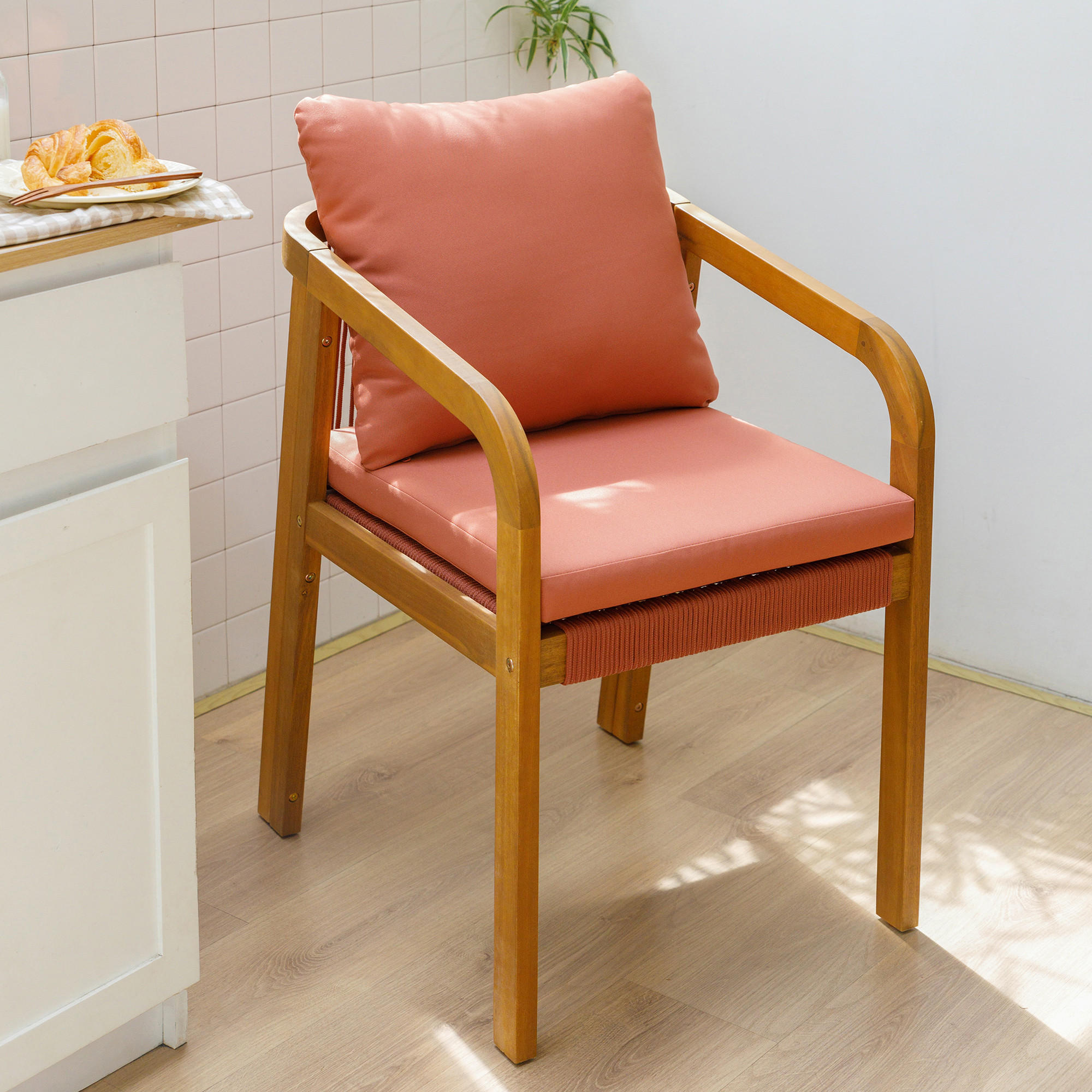 STUHL 2er-Set Massivholz Rosa - Rosa, Holz (51/88/61cm) - Nordlys