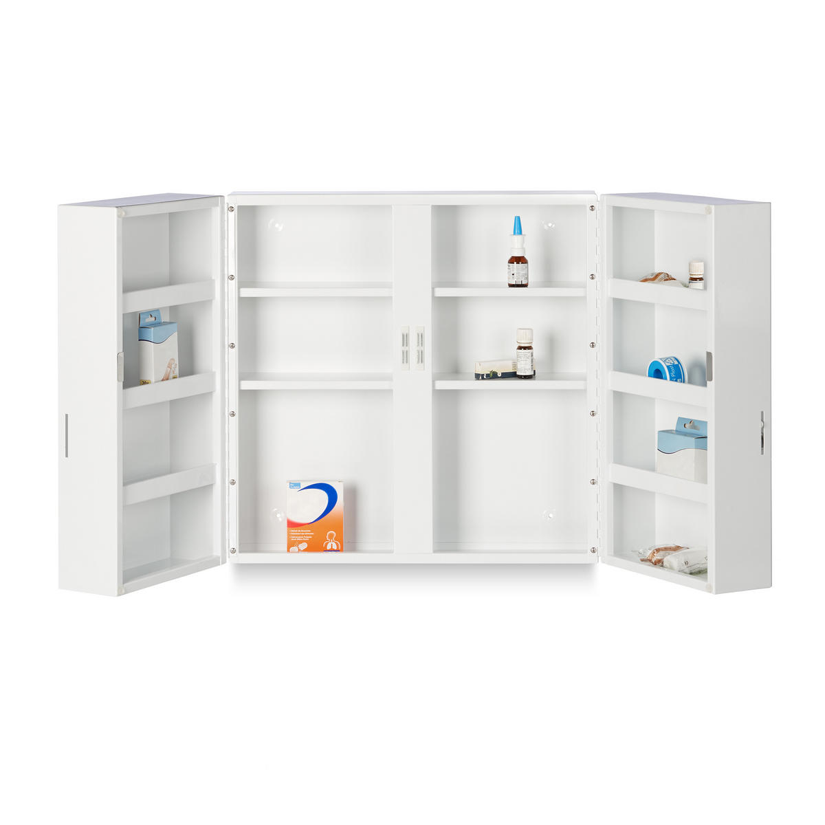 MEDIZINSCHRANK - Weiß, Metall (53/53/21.5cm) - Relaxdays