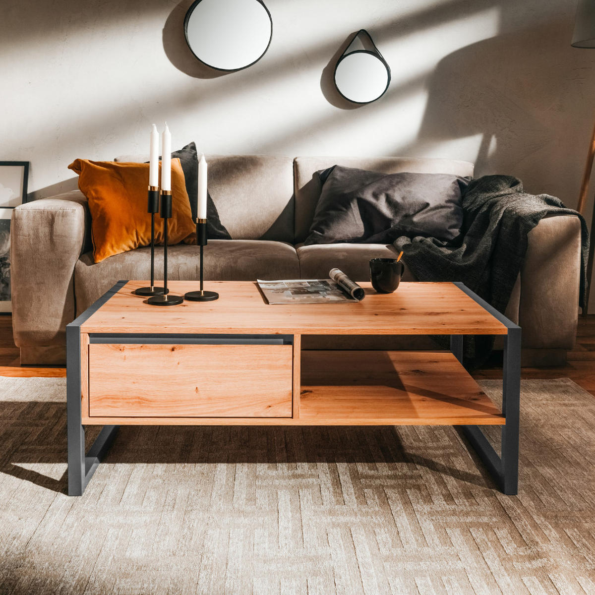 COUCHTISCH Kotor Braun - Braun, Holzwerkstoff (55/99/40cm) - Concept Usine