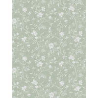 TAPETE Blumen 53 cm x 10 m - Grün, Papier (53/0.1cm) - Sanders & Sanders