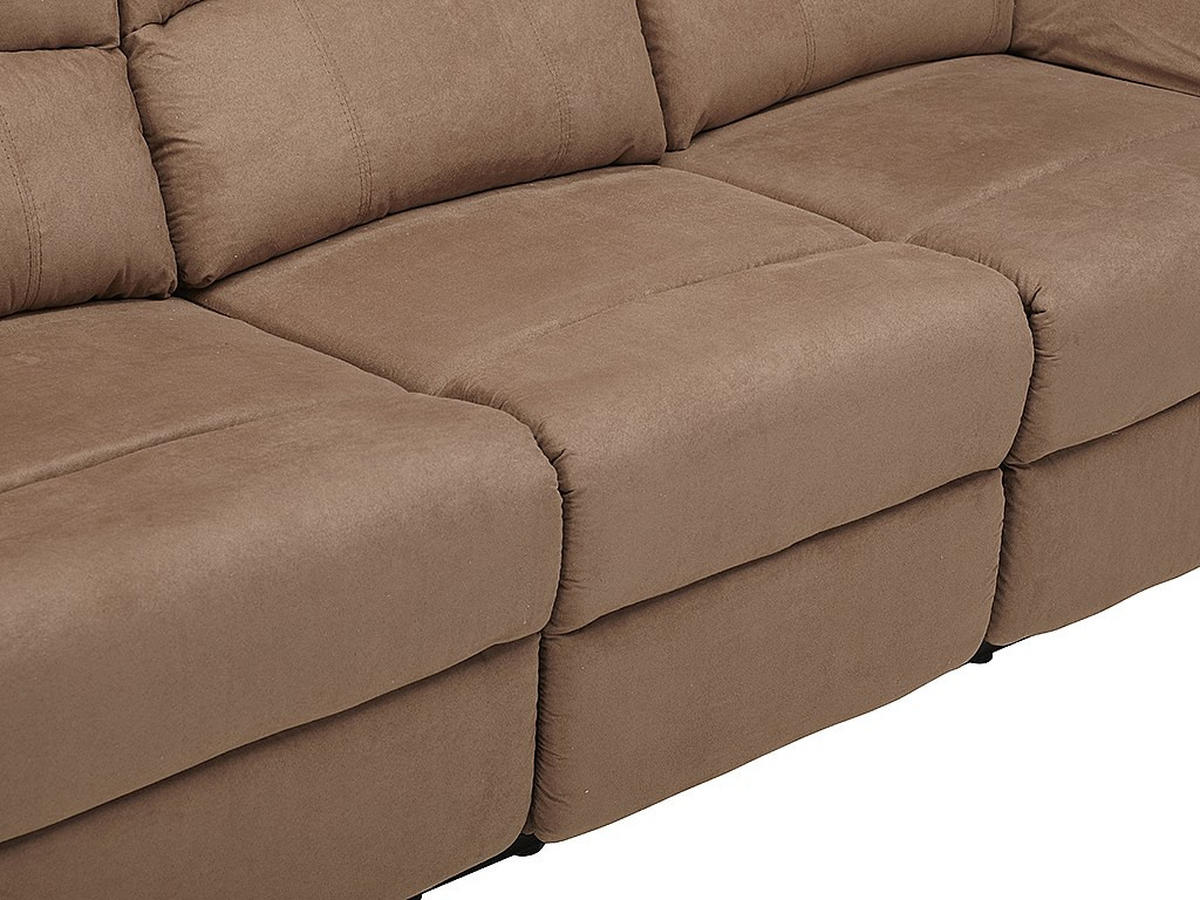 RELAXSOFA - 3 Personen - stoff - taupe Hernani - Taupe, Textil (210/99/96cm) - Vente-Unique