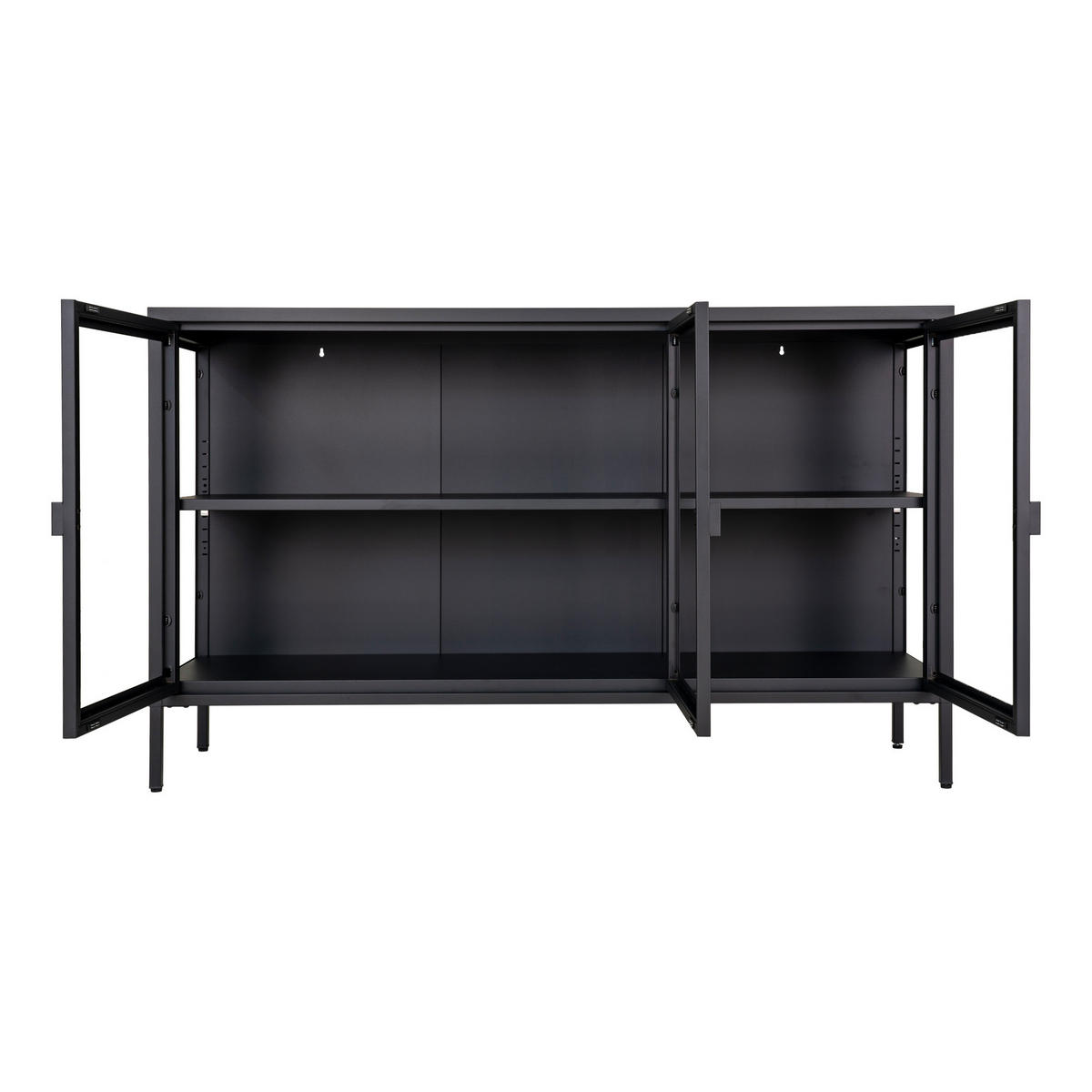 SIDEBOARD schwarz - Schwarz, Holzwerkstoff (140/85/40cm) - ebuy24