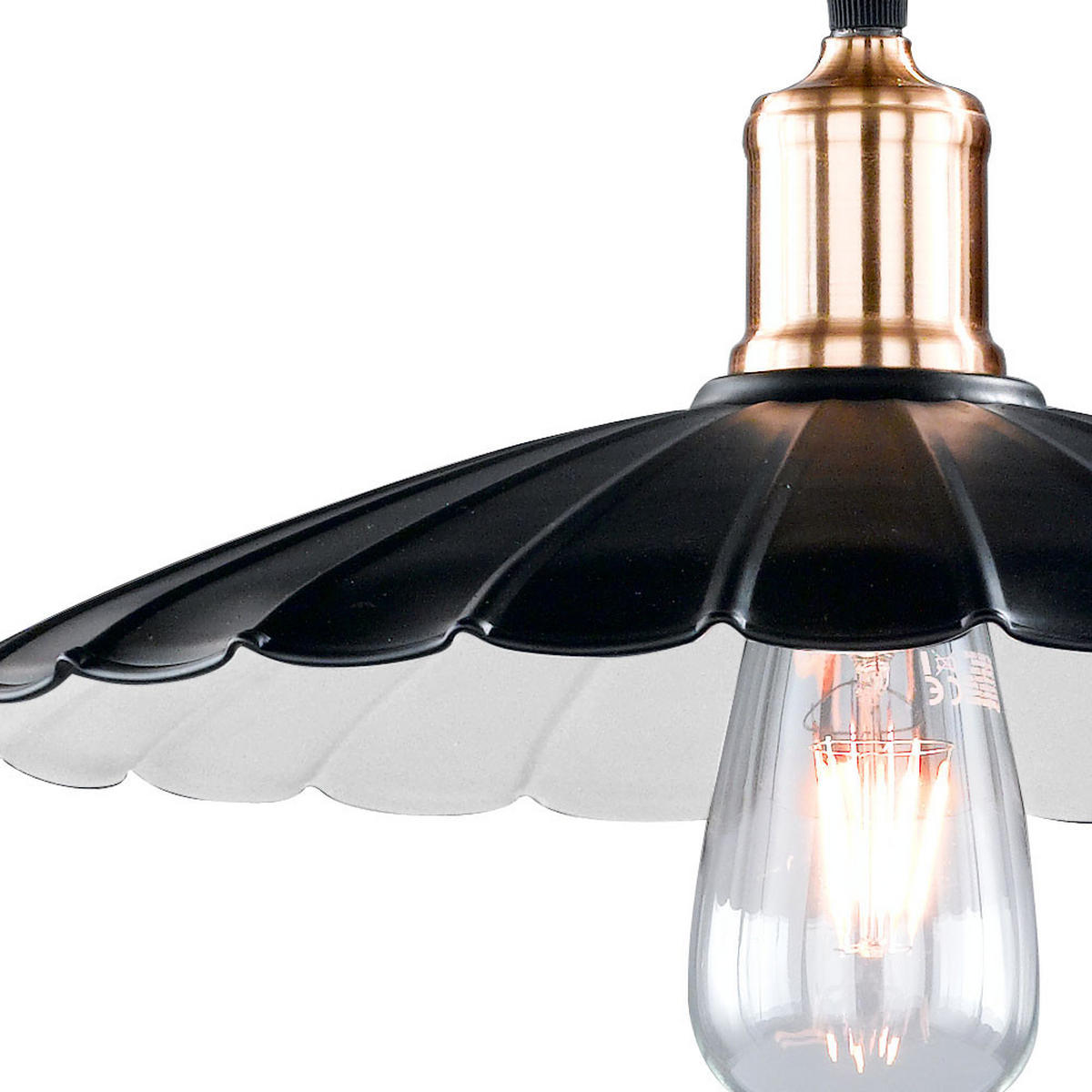 HÄNGELEUCHTE Metall Schwarz Weiß Rund - Schwarz, Metall (35/35/140cm)