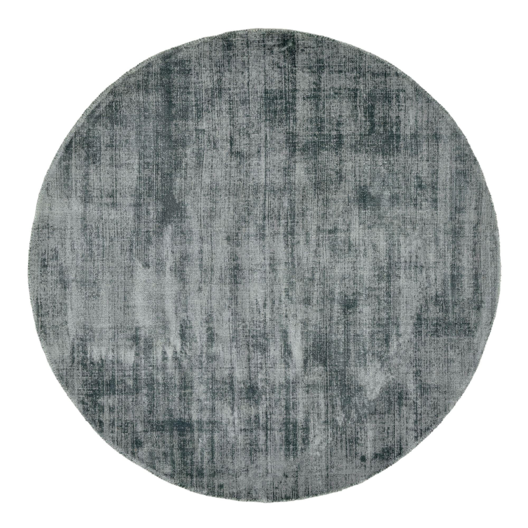 VISKOSETEPPICH Star 190x190 cm - Türkis, Textil (190/190cm) - THEKO