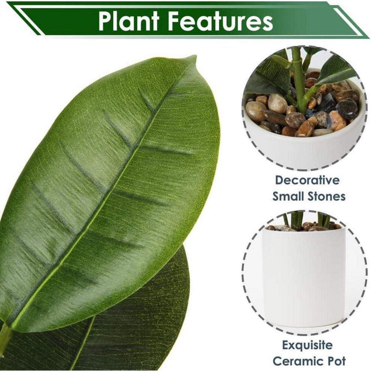 KUNSTPFLANZE Monstera 31 cm - Grün, Kunststoff (32cm)