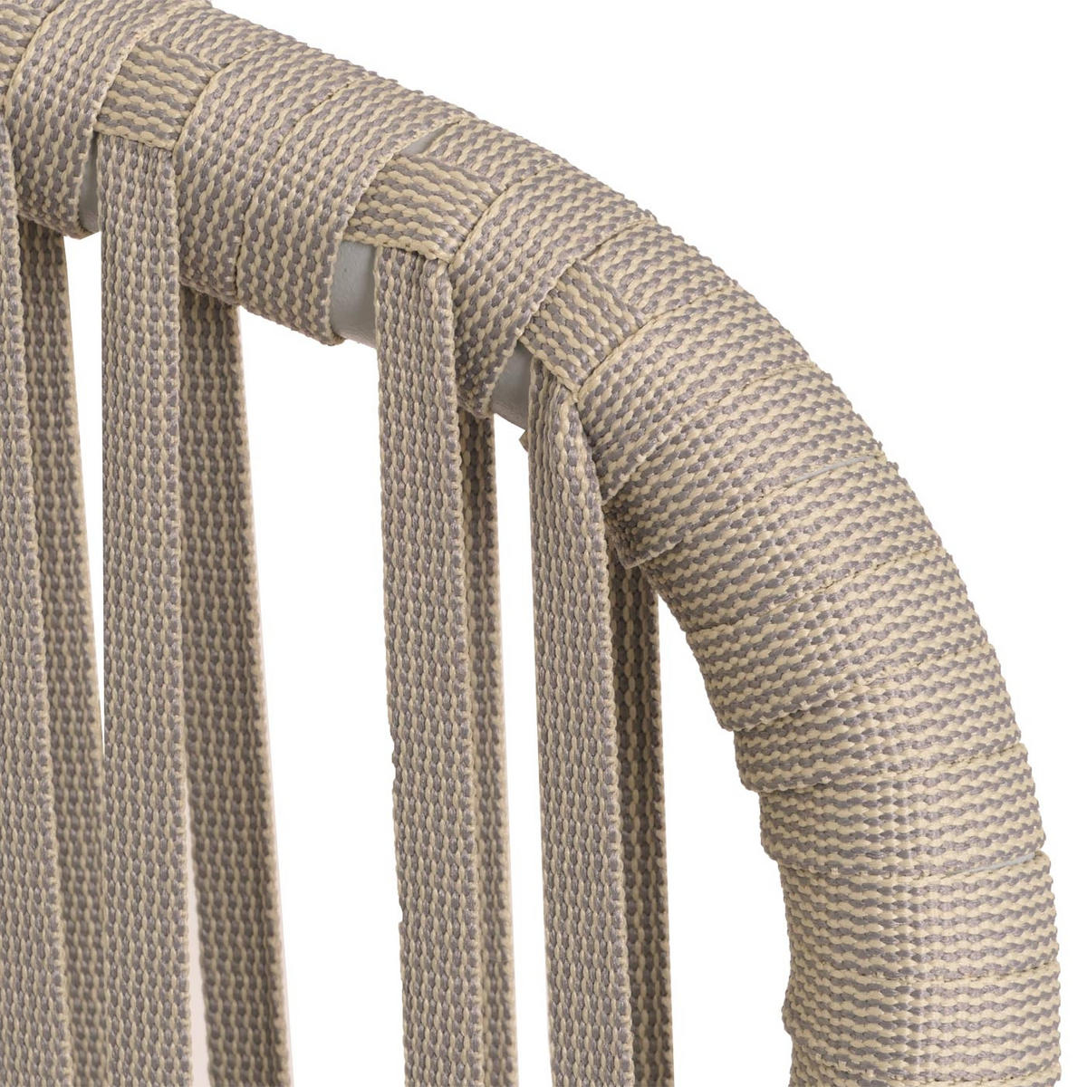 GARTENSTUHL 2er-Set 75x55x55cm wetterfest Aluminium Seilgeflecht Rope Grau Kissen Taupe - Grau, Metall (55/75/55cm) - PROREGAL
