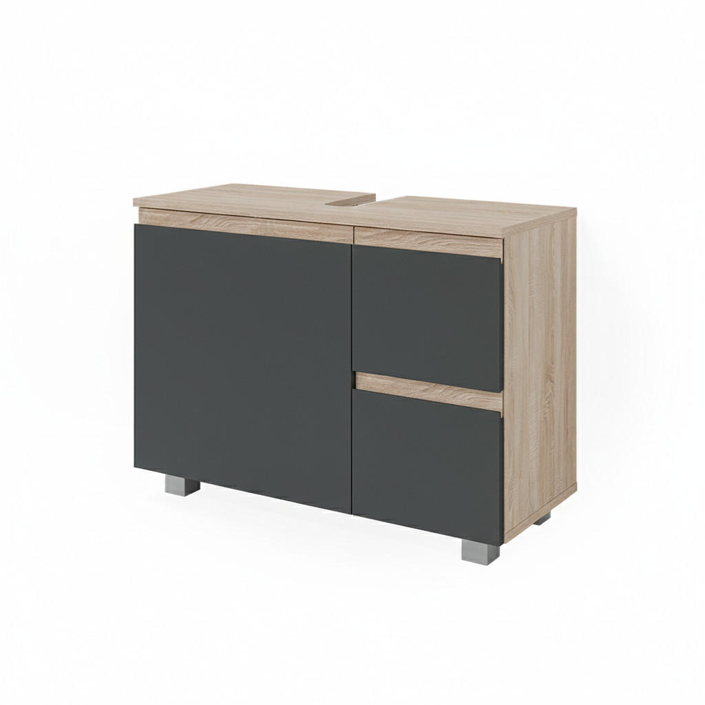 TV&Auml;TTST&Auml;LLSUNDERSK&Aring;P J-Shape antracit 80x60.8 cm 60.8/80/33 cm
