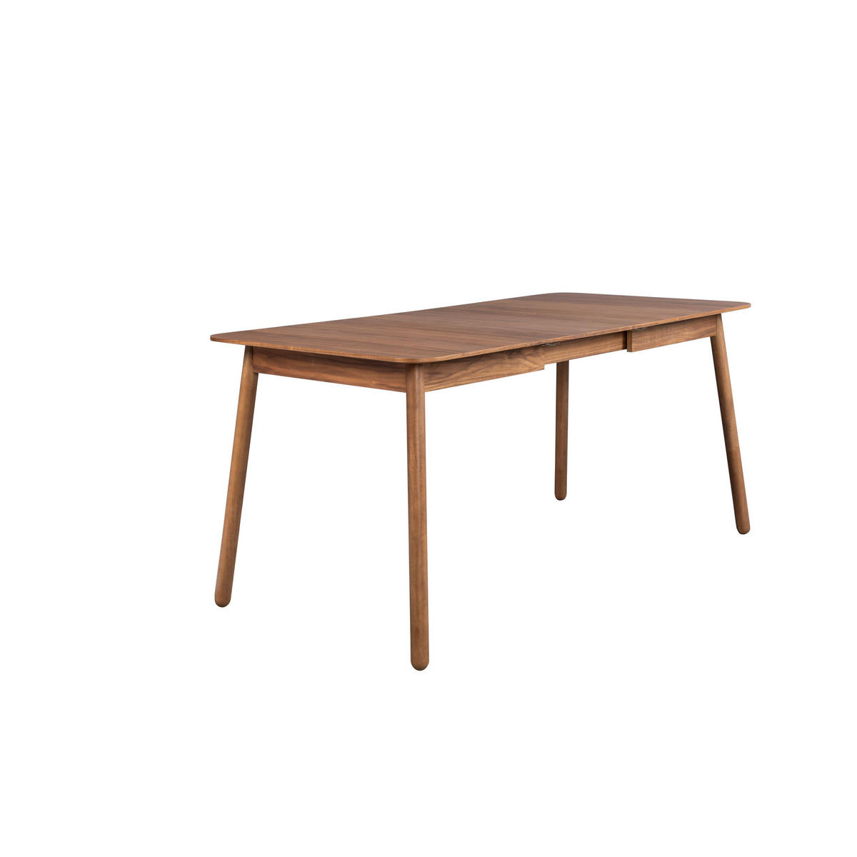 ESSTISCH Glimps Ausziehbarer 120/162x80 cm Walnuss - Braun, Holz (120/80/76cm) - Zuiver