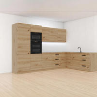 WINKELKÜCHE 330 cm - Langen K100-M330 - in Artisan Eiche - Eiche Artisan, Holz (330/212/210cm)
