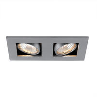 LED BAD EINBAULEUCHTE Aluminium Silber GALILEI - Silberfarben, Metall (18.5/10/10cm)