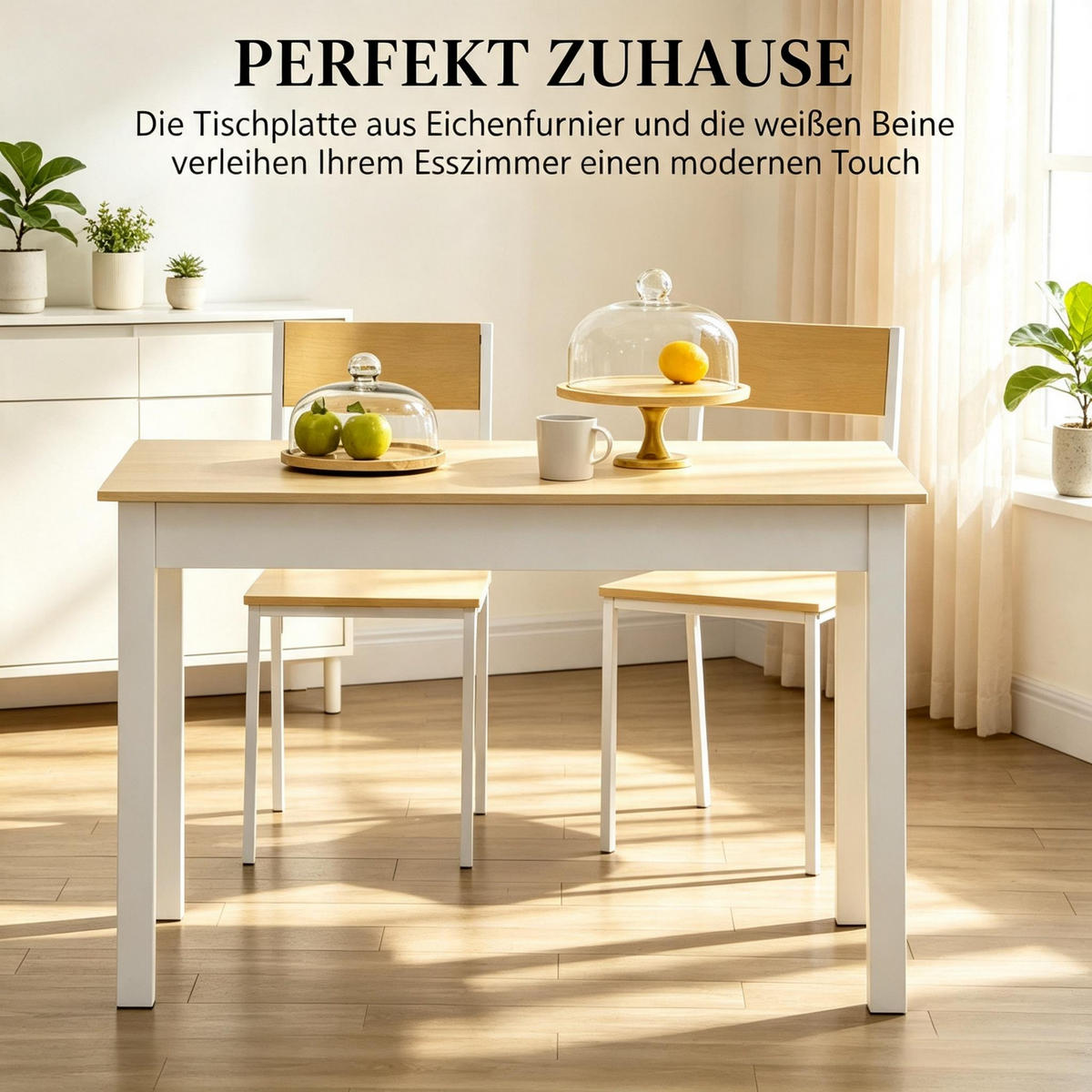 ESSTISCH 119/70/75 cm mit zeitlosem Look DE-39949 Eiche/Weiß - Eichefarben, Holzwerkstoff (70/119/75cm) - ComfortXL