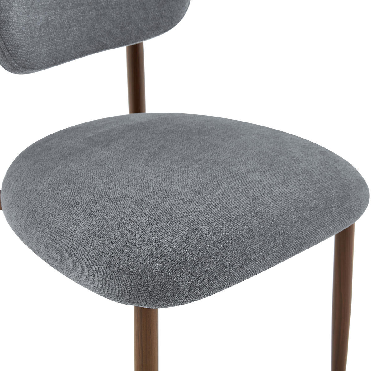 STUHL-SET DE-36452 4 Stück mit gebogener Rückenlehne Grau - Grau, Metall (58.5/83/48cm) - ComfortXL