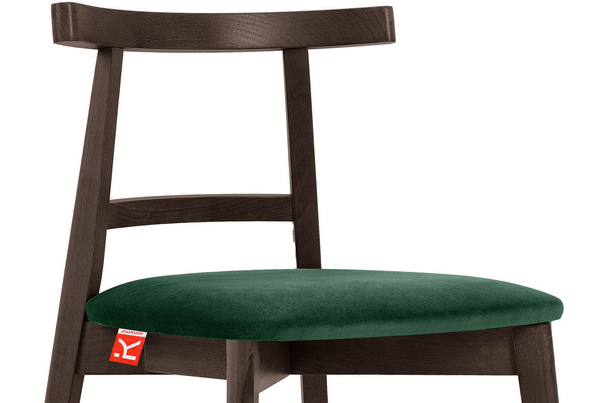 ESSTISCHSTÜHLE LILIO 2 St Vintage, Dunkelgrün / dunkelbraun - Dunkelgrün/Dunkelbraun, Holz/Textil (47/76/45cm) - KONSIMO®