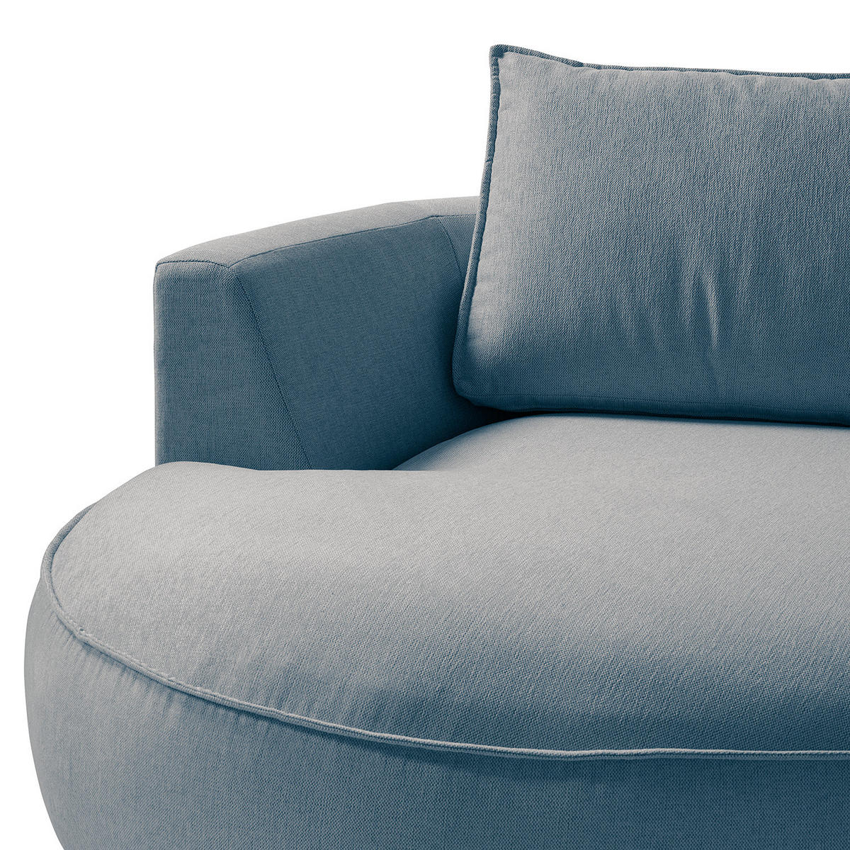 OTTOMANE - modular - Blau/Schwarz, Kunststoff/Textil (196/82/146cm) - home24