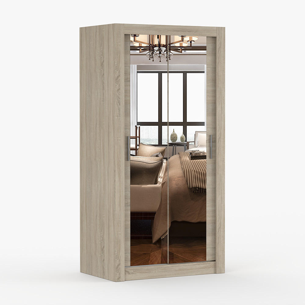 imoebel24 Kleiderschrank Sonoma Eiche 100x200x64 cm