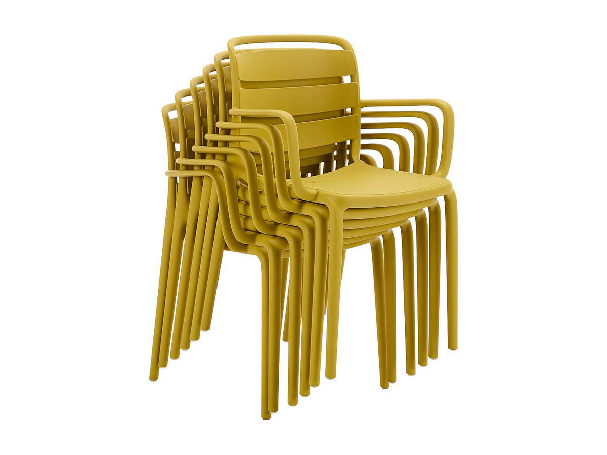 GARTENSTUHL - 2 -Sitzer - Polypropylen - gelb - MOAH - Gelb, Kunststoff (60/81/56.5cm) - Vente-Unique