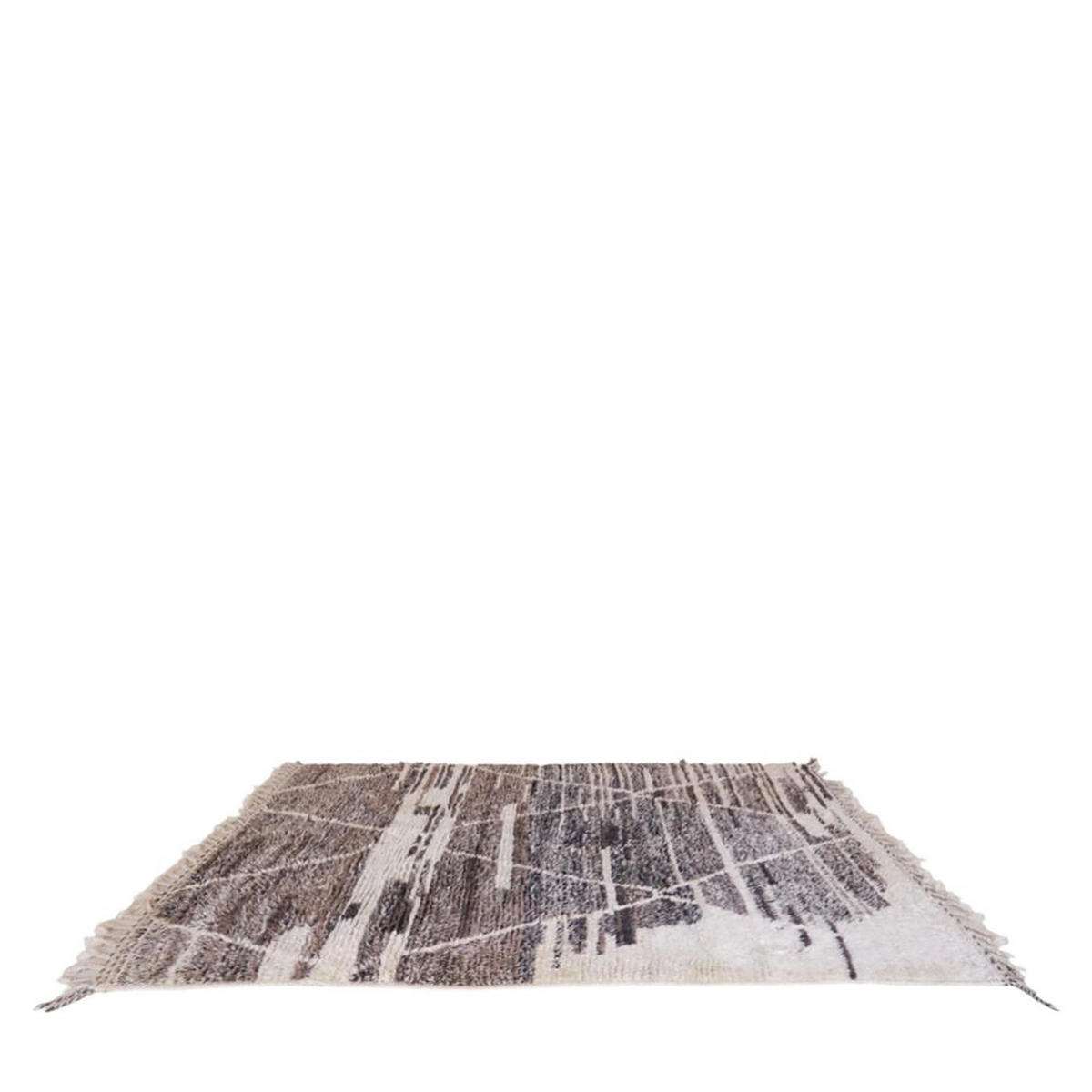 BERBERTEPPICH Boujaad handgewebt 200x 300 cm - Grau, Naturmaterialien (200/300cm) - AFK Living