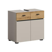 WASCHBECKENUNTERSCHRANK Aqua Kaschmir 60/35/56 cm - Beige, Holzwerkstoff (60/56/35cm) - Xonox
