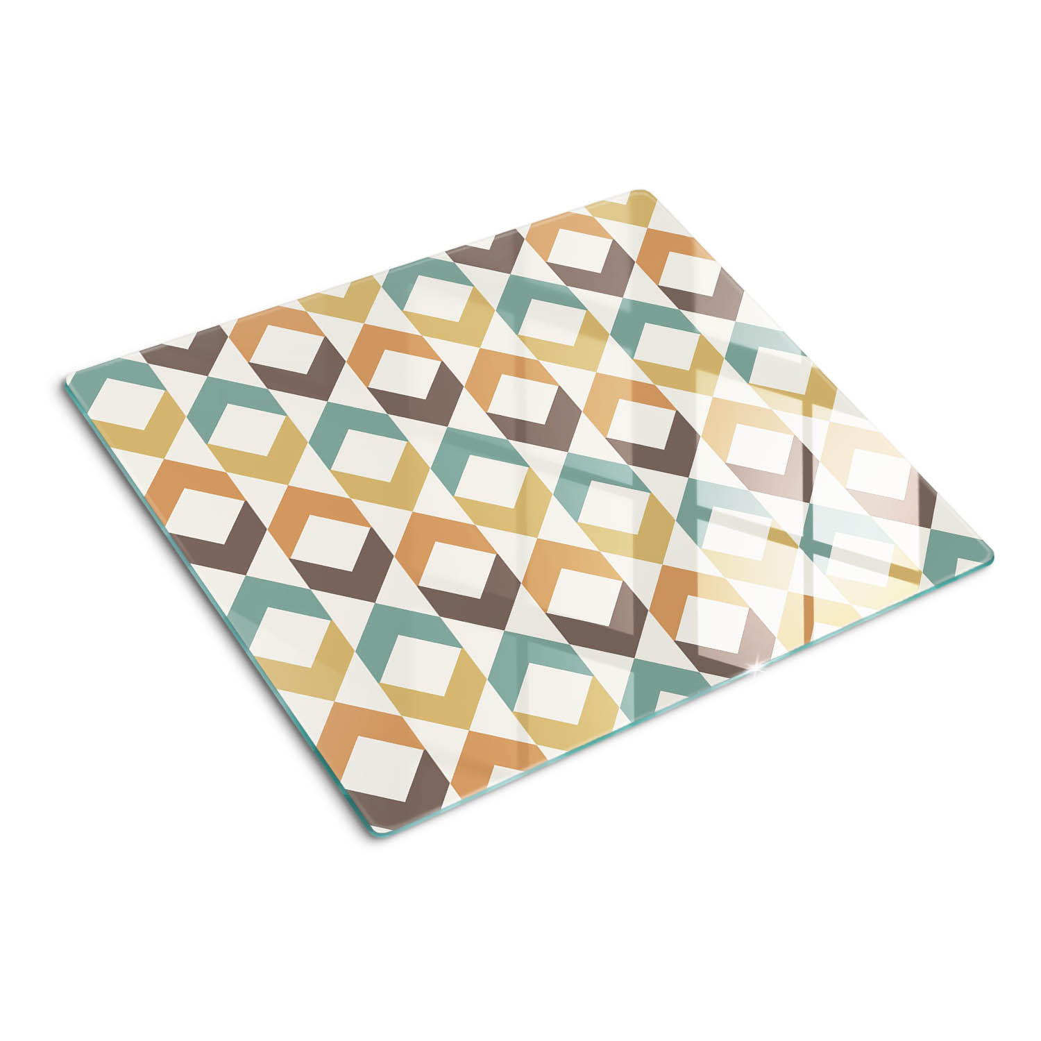GLASPLATTE 60x52 cm Retro-Hintergrund - Multicolor, Glas (60/0.4/52cm) - TULUP
