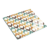 GLASPLATTE 60x52 cm Retro-Hintergrund - Multicolor, Glas (60/0.4/52cm) - TULUP