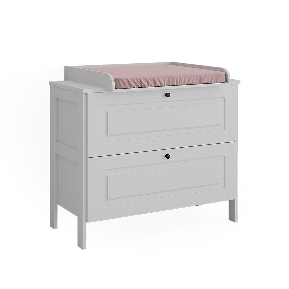 WICKELKOMMODE Ajaton Weiß 108 x 98 cm mit 2 Schubladen - Weiß, Holzwerkstoff (108/98/70cm) - VitaliSpa
