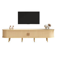 TV-SCHRANK 175/40/42 cm helles Walnussholz MDF mit 2 Schubladen und Schiebetüren - Alteiche, Holzwerkstoff (175/42/40cm) - OKWISH