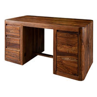 SCHREIBTISCH Sheesham 150x75x78 walnuss gewachst TORONTO #248 - Walnussfarben, Holz (75/150/78cm) - Massivmoebel24