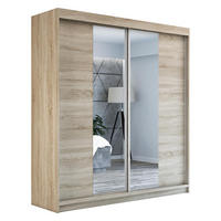SCHWEBETÜRENSCHRANK 180 CM NEO Farbe: Sonoma / sonoma / sonoma - Braun, Holzwerkstoff (180/215/59.5cm) - A&J MöbelLand