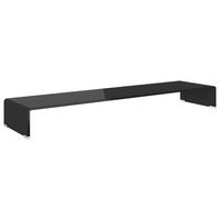 TV-TISCH/BILDSCHIRMERHÖHUNG Glas Schwarz 120/30/13 Cm - Schwarz, Glas (120/30/13cm) - vidaXL