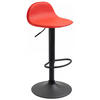 BARHOCKER Lederlook rot - Rot/Schwarz, Textil/Metall (39/73/41cm) - CLP