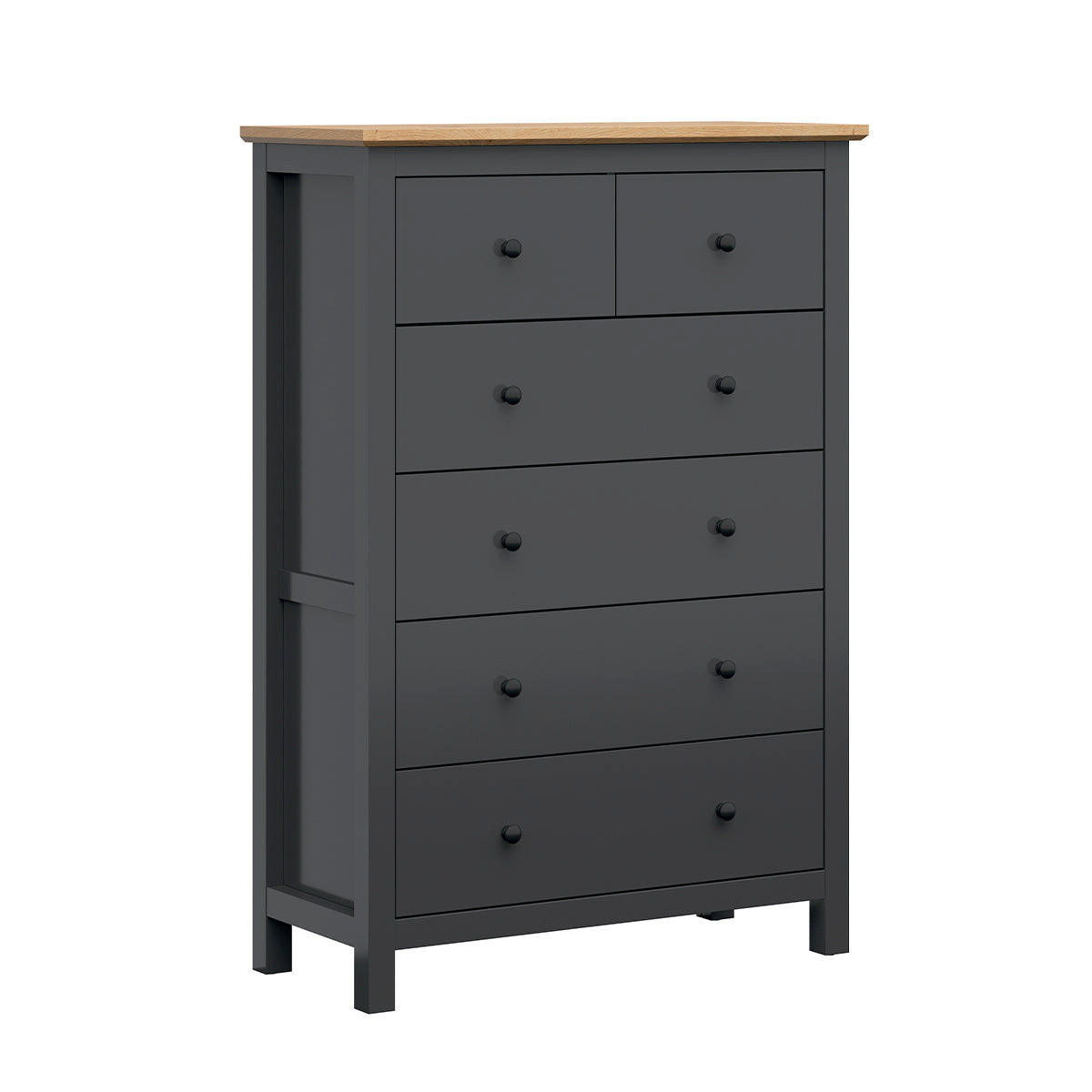 KOMODA Duck Ugljenosivi sivi i drvo - siva, drvni materijal (101/145/44cm) - Petits-meubles