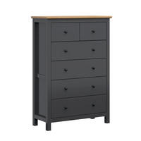 KOMODA Duck Ugljenosivi sivi i drvo - siva, drvni materijal (101/145/44cm) - Petits-meubles