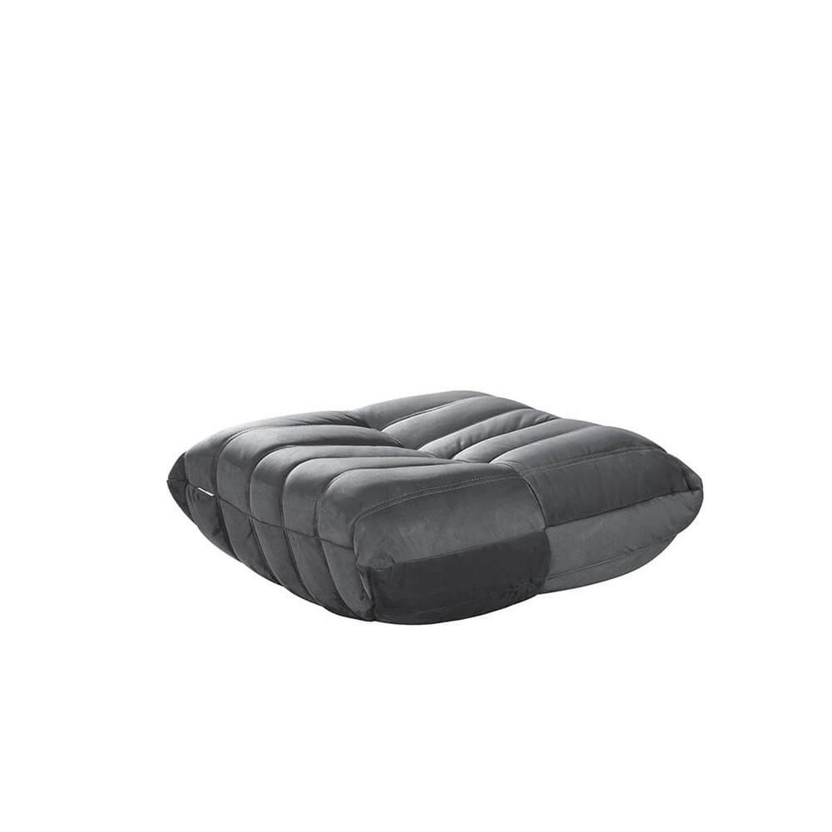 RELAXSESSEL mit Hocker CHILL - Anthrazit - Anthrazit, Kunststoff (102/70/87cm) - Home Deluxe