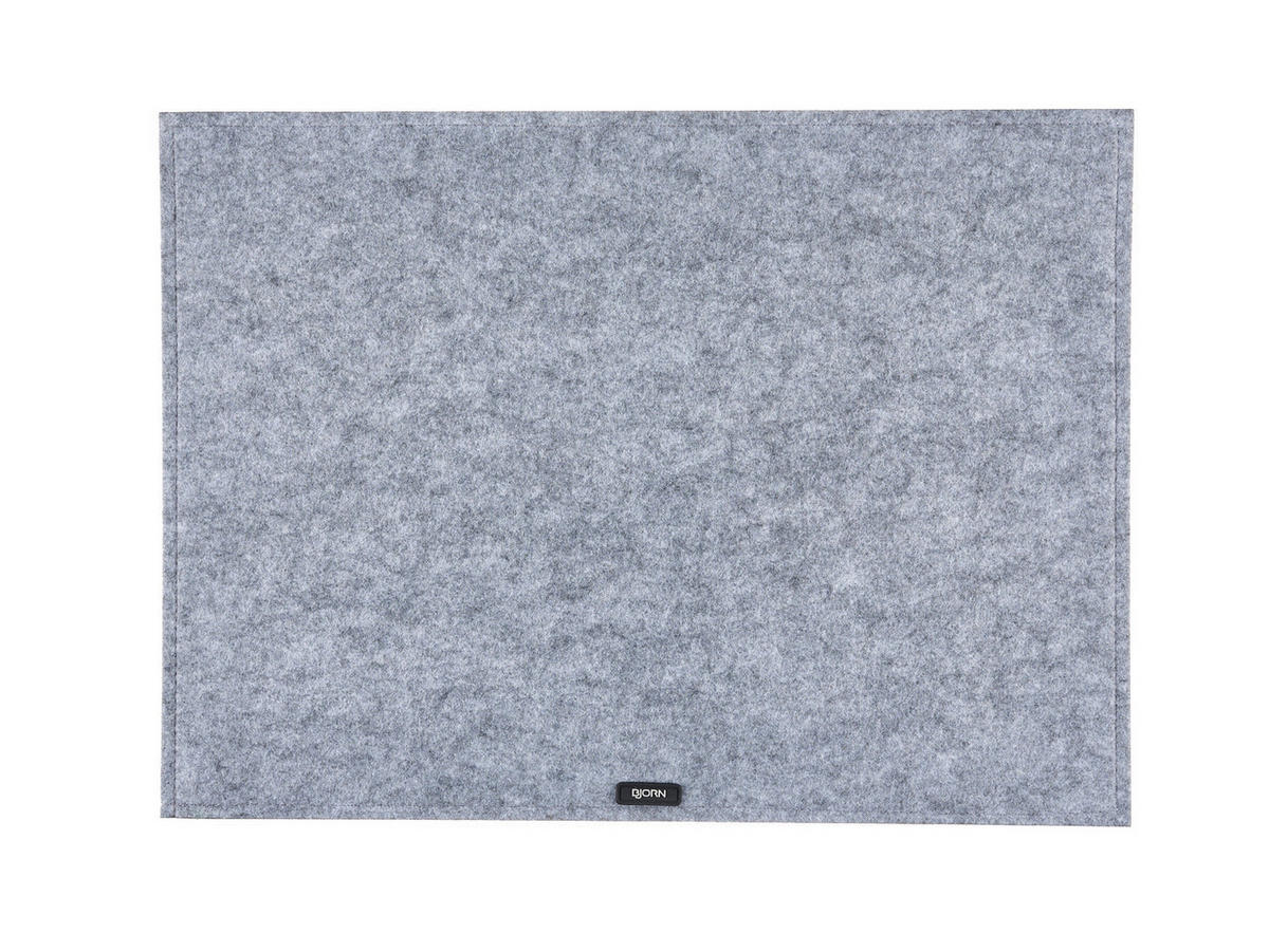 TISCHSET - 6er-Set - Recycelter Filz in Grau - Grau, Textil (33/45cm) - Björn