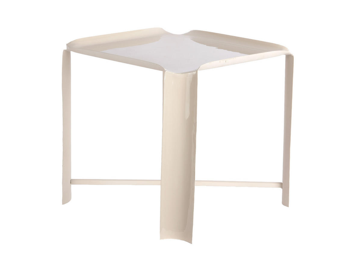 BEISTELLTISCH Cadiz square - Weiß - 41/41/41 cm - Weiß, Metall (41/41/41cm) - Leitmotiv